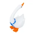 Handmade white glass swan figurine desktop ornament cute animal decor for home desk - Swan 1