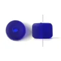 Blue matte old liuli barrel bead spacer diy prayer bead jewelry making accessory - 4*9mm / Sapphire Blue
