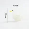 Handmade glass white goose figurine miniature cute desktop ornament 40x30mm decor - Style 4 (40x30mm)