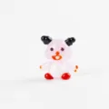 Cute pink cartoon animal glass figurine desktop ornament mini crystal craft home decor item - Style 2