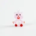 Cute pink cartoon animal glass figurine desktop ornament mini crystal craft home decor item - Style 3