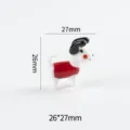 Cute glass puppy figurine mini cartoon dog desktop ornament micro landscape decoration - Red