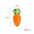Mini glass carrot bead charm DIY jewelry accessory craft handmade loose beads 11x27mm - Radish