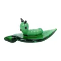 Green Caterpillar Glass Figurine Leaf Decor, Handcrafted Cute Glass Insect Ornament - Caterpillar