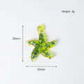 Green glass starfish pendant with colorful dots, handmade ocean style charm jewelry. - Starfish 02 (Green)