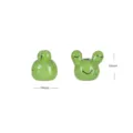 Green frog glass beads for DIY handmade jewelry, cute animal loose beads for necklaces, 14x16mm. - Frog
