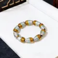 Gradient silver foil teardrop glass bead bracelet, colorful handmade jewelry for daily wear. - 12*20mm String of 10 Beads / Silver