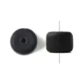 Black matte glazed barrel bead spacer, handmade frosted DIY Buddhist prayer beads accessory. - 4*9mm / Black