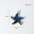 Handmade blue glass starfish pendant cute micro landscape fish tank decoration craft DIY jewelry. - Starfish 03 (Blue)