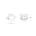 White pig glass bead DIY jewelry accessory, cute animal loose bead for necklace and earring making. - Pig Style A