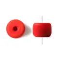 Red frosted glass barrel spacer bead DIY handmade Buddhist prayer amulet beading accessory component - Red