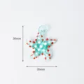 Glass Starfish Pendant Colorful Handmade Ocean Charm DIY Jewelry Accessory 35mm Blue - Starfish 05 (Cyan)