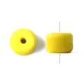 Handmade frosted glazed barrel bead DIY spacer bead for Buddha jewelry making yellow accessory. - Yellow