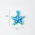 Blue glass starfish pendant micro landscape decoration cute handmade ocean theme accessory 30x35mm - Starfish 06 (Blue)