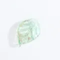 Light green glass leaf pendant DIY handmade accessory with gold glitter for bracelets necklaces - Gold Powder Drilled / Pale Fruit Green