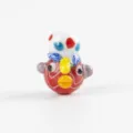 Handmade Phoenician human face glass bead DIY bracelet jewelry accessory charm bead - Red