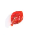 Red gold sand glass leaf DIY handmade accessory for bracelet and necklace decor - Gold Powder Drilled / Bright Red