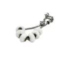 Silberne Schlangenkette Bettelarmband mit weißen facettierten Kristallperlen Schmuck - 9*14mm / B Weiß