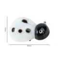 Figura de escarabajo de vidrio, blanco con manchas negras, lindo adorno y accesorio de bricolaje. - Blanco