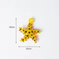 Handmade yellow glass starfish pendant, cute animal shape DIY jewelry charm for necklace. - Starfish 12 (Yellow)