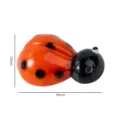 Glass ladybug figurine miniature landscape ornament DIY decoration craft accessory - Orange