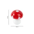 Glass mushroom figurine red white cute miniature landscape decor DIY accessory 23x35mm - Mushroom