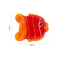 Glass fish bead striped loose charm for DIY handmade jewelry necklace bracelet making pieces - Red