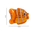 Handmade glass fish bead diy bracelet necklace pendant jewelry accessory orange striped bead - Yellow