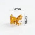 Handmade glass animal figurine mini cute cartoon donkey desktop ornament crystal craft piece - Lion