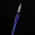 Stylo plume en verre bleu, plume de cristal transparente pour écriture. Variante élégante. - Couleur d'origine - bleu royal