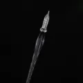 Stylo plume en verre transparent avec pointe en spirale, ideal cadeau d'ecriture en cristal. - Couleur d'origine - noir