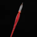 Stylo plume en verre rouge transparent fait main cristal calligraphie pour cadeau - Style original - rouge
