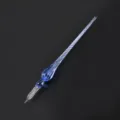 Stylo plume en verre cristal avec design en spirale pour écriture et calligraphie. - Style basique - Bleu glacé