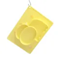 Yellow silicone divided baby dinner plate, cute animal shaped infant feeding tableware with hook. - Sunny Yellow