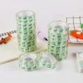 Transparent adhesive packing tape roll for student stationery and office parcel sealing. - Clear White