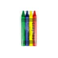 Colorful 4-pack wax crayons in clear packaging, non-toxic school art painting supplies for kids. - 4-Color Crayons in OPP Bag - High Quality