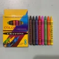 Children 8-color crayon set with packaging box, non-toxic drawing and painting art stationery supply. - 8-Color Boxed Crayons - High Quality