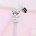 Cute cartoon animal gel pen with sprout design, smooth black ink writing stationery for students. - Cute Hamster Pet
