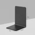 Modern black metal bookend for desktop organization, sturdy L-shaped book holder and organizer. - 1 Piece/Pack / Black