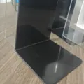 Black acrylic L-shaped bookend desktop book stopper and office storage organizer variant - New Black L