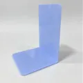 Light blue L-shaped bookend desktop book organizer stand for reading and study organization - 1 Piece/Pack / Blue
