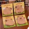 Lindo juego de notas adhesivas de carpincho de dibujos animados, blocs de notas creativos. - Capybara Aleatorio