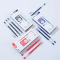 Στυλό τζελ 0.5mm λεπτή μύτη μαύρο μπλε κόκκινο ομαλή γραφή για σχολική γραφική ύλη - Κουτί με 12 μπλε στυλό