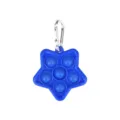 Llavero de juguete sensorial de burbuja push pop de silicona con estrella azul linda. - Azul Oro