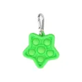 Green star silicone push pop bubble sensory toy keychain portable decompression fidget toy - Green