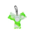 Φορητό πράσινο λευκό σιλικόνης push pop fidget spinner παιχνίδι μπρελόκ για άγχους χαλάρωση - Λευκό Πράσινο
