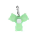 Silicone Fidget Spinner Keychain, Light Green Push Pop Bubble Sensory Toy for Stress Relief - Luminous Green