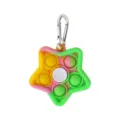 Portachiavi giocattolo antistress bolla push pop stella in silicone multicolore per tutti - Colorato