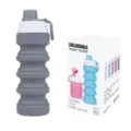 Collapsible silicone water bottle 300ml travel sports cup with portable design and box. - 300ML / Gray