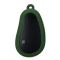 Portable mini rechargeable hand warmer with digital display and hanging hole for winter outdoor use. - Avocado Green